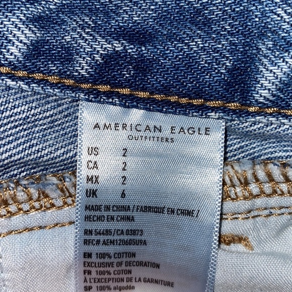 American Eagle Mom jeans Shorts size 2 light blue - Picture 7 of 12
